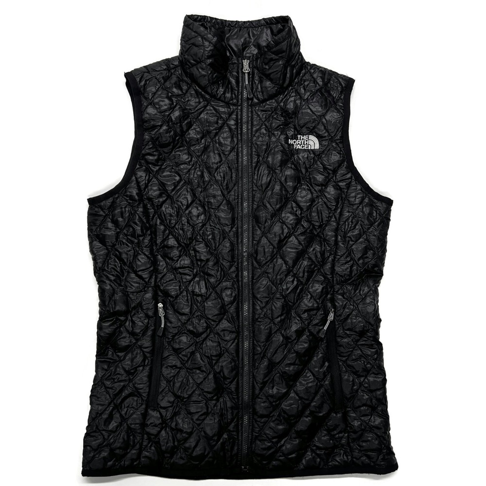 The North Face Thermoball Vest Womens Smallβ Black Full Zip Lightweight Quilted